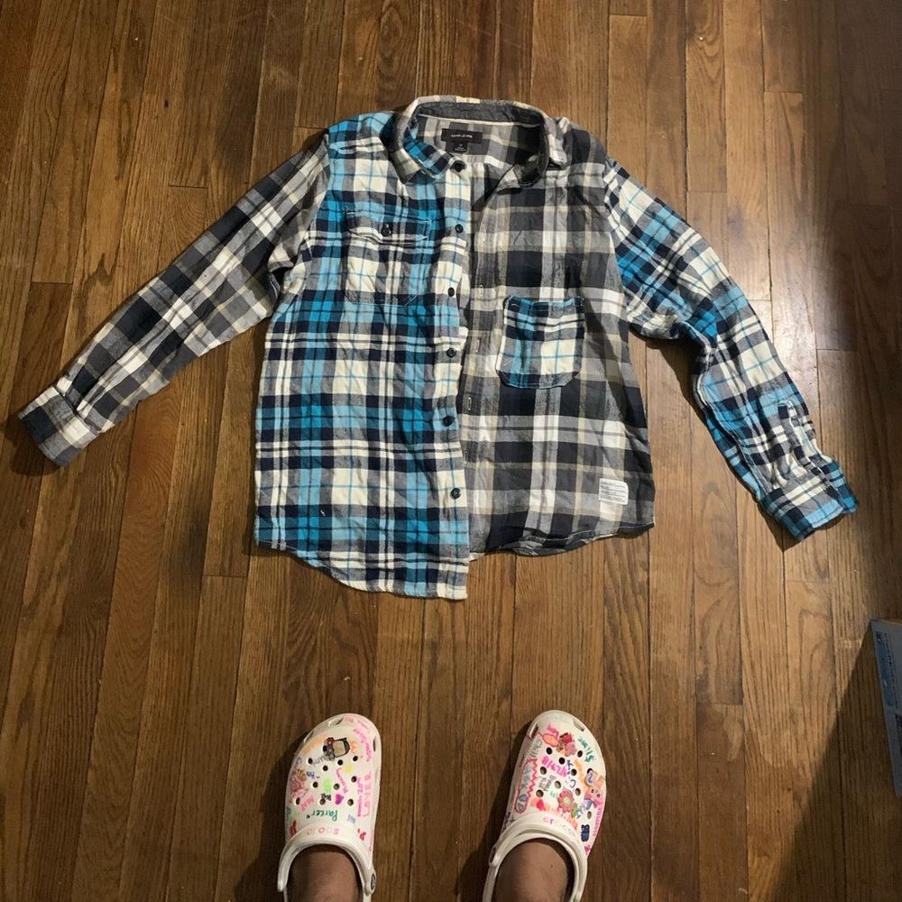 2 Reconstructed Plaid shirts made by me